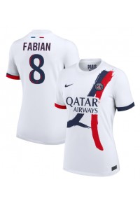 Paris Saint-Germain Fabian Ruiz #8 Fotballdrakt Borte Klær Dame 2024-25 Korte ermer